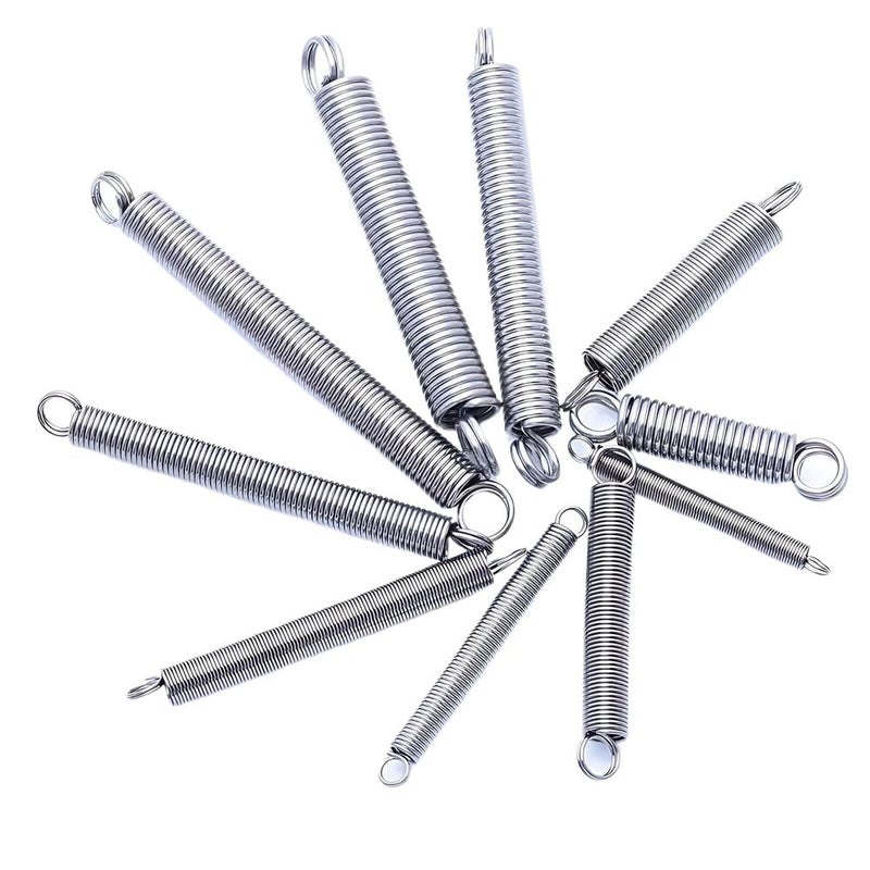 A2 Stainless Steel Extension Springs 0 4x4x70mm 15pcs Hook Ends 15 300mm - Image 1
